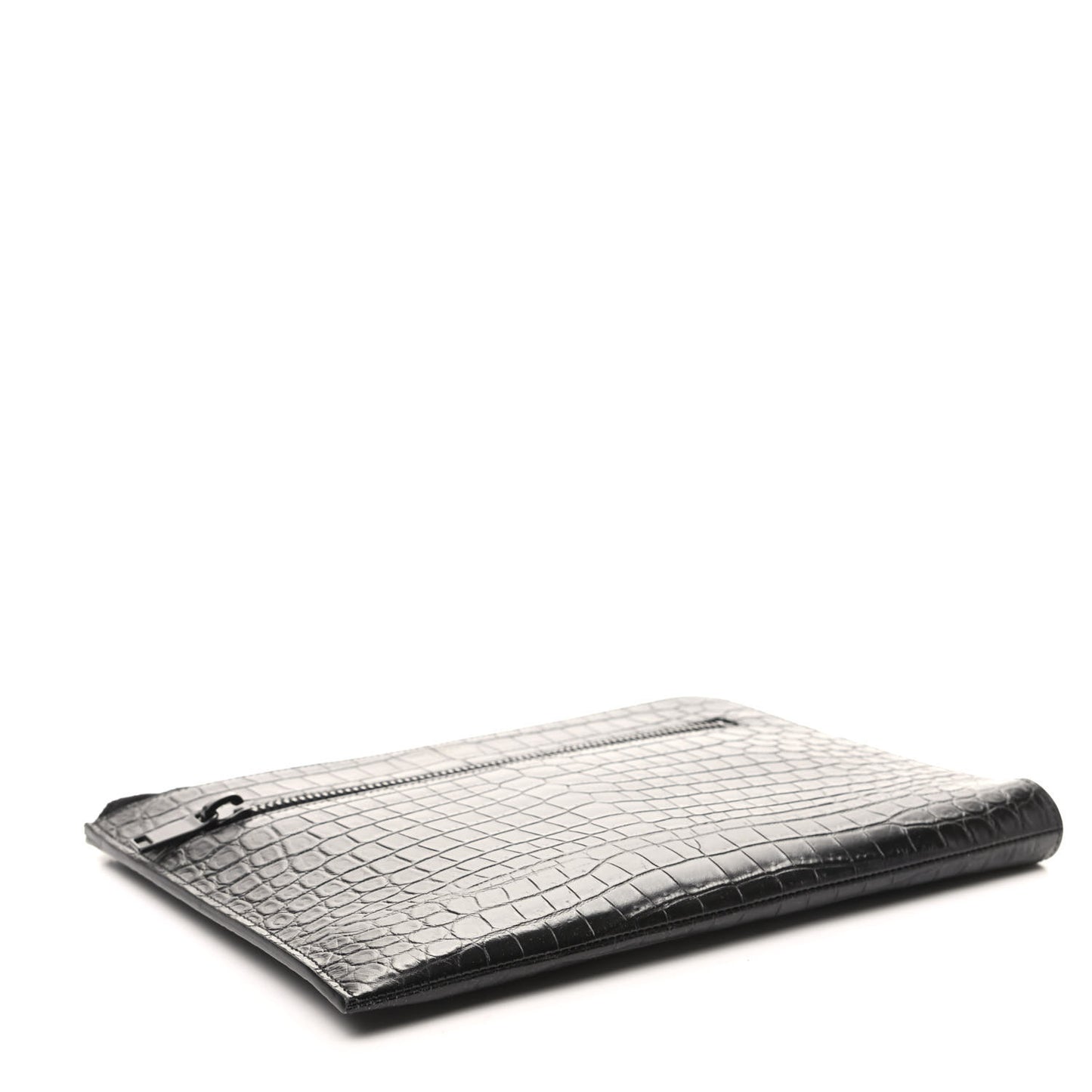 Calfskin Crocodile Embossed iPad Case Black