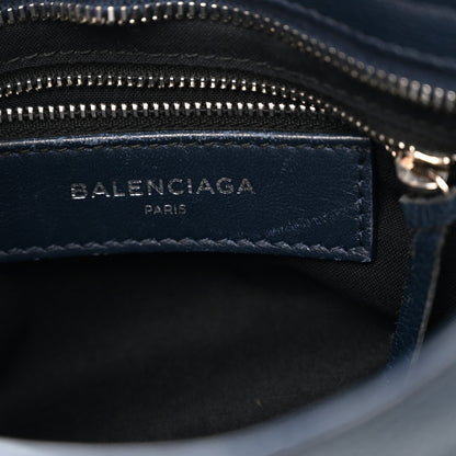 Balenciaga Chevre Silver Metallic Edge Hardware Mini City Bleu de Minuit 7 of 13