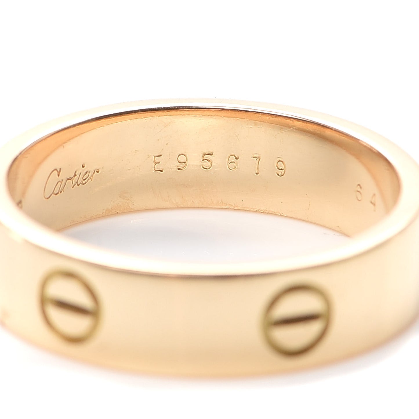 18K Yellow Gold 5.5mm LOVE Ring 64 10.75