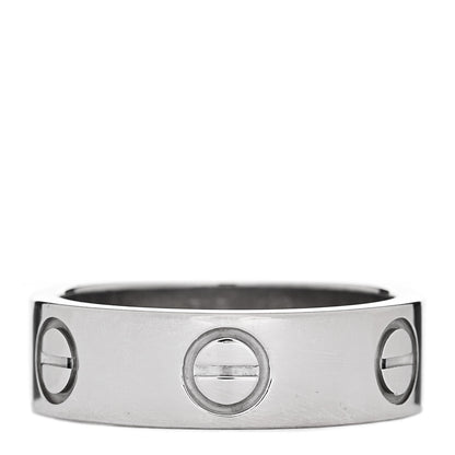 Cartier 18K White Gold 5.5mm LOVE Ring 49 4.75 1 of 4