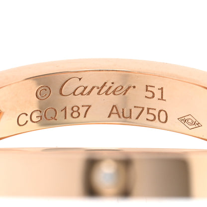 Cartier 18K Pink Gold 6 Diamond LOVE Ring 51/5.75 4 of 5