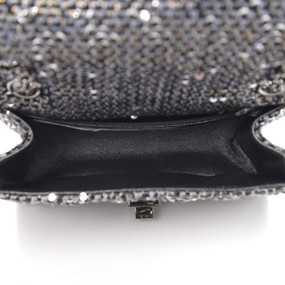 Chanel Tweed Quilted 2.55 Reissue Mini Flap Silver Black Gold 4 of 10
