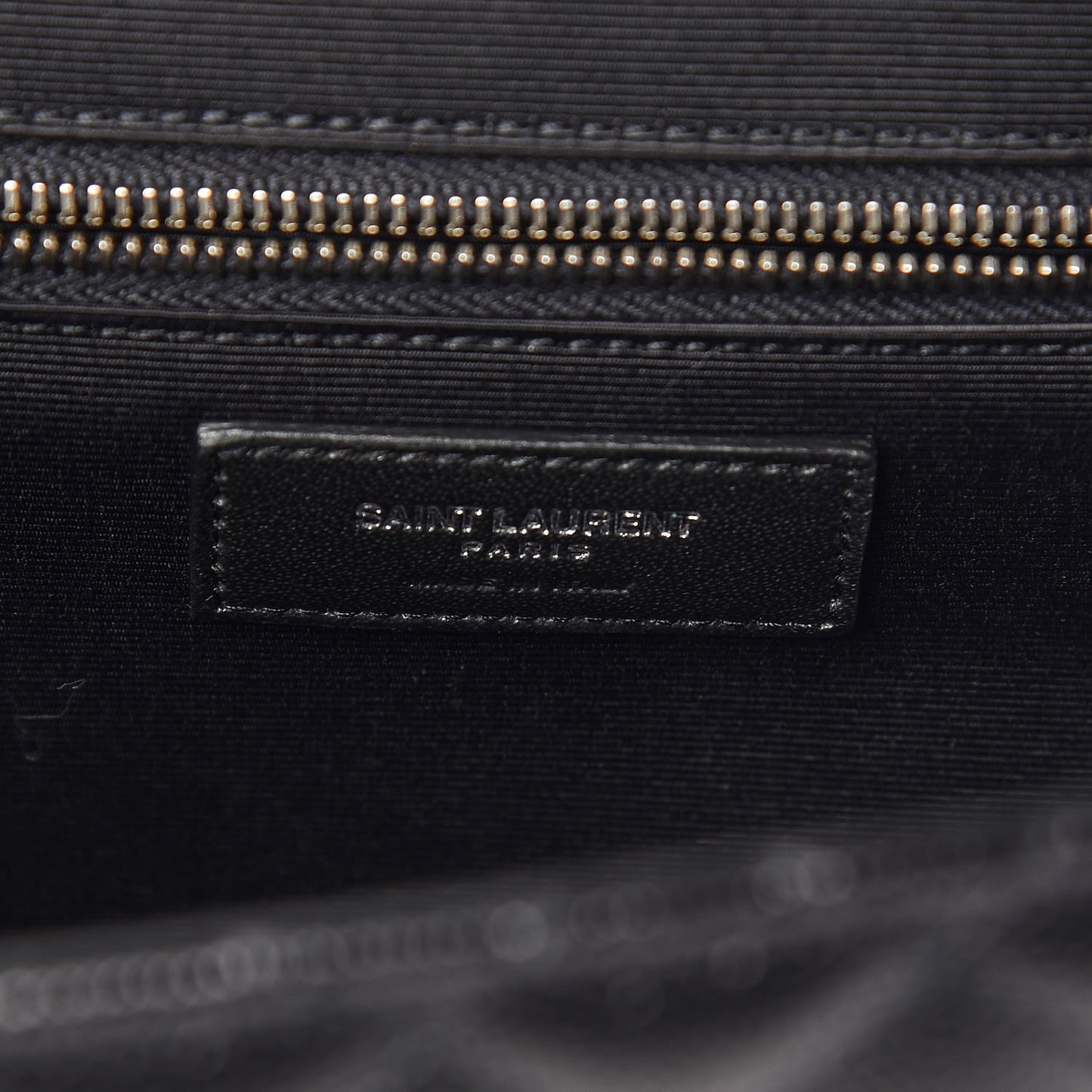 Grain De Poudre Textured Mixed Matelasse Large Triquilt Monogram Satchel Black