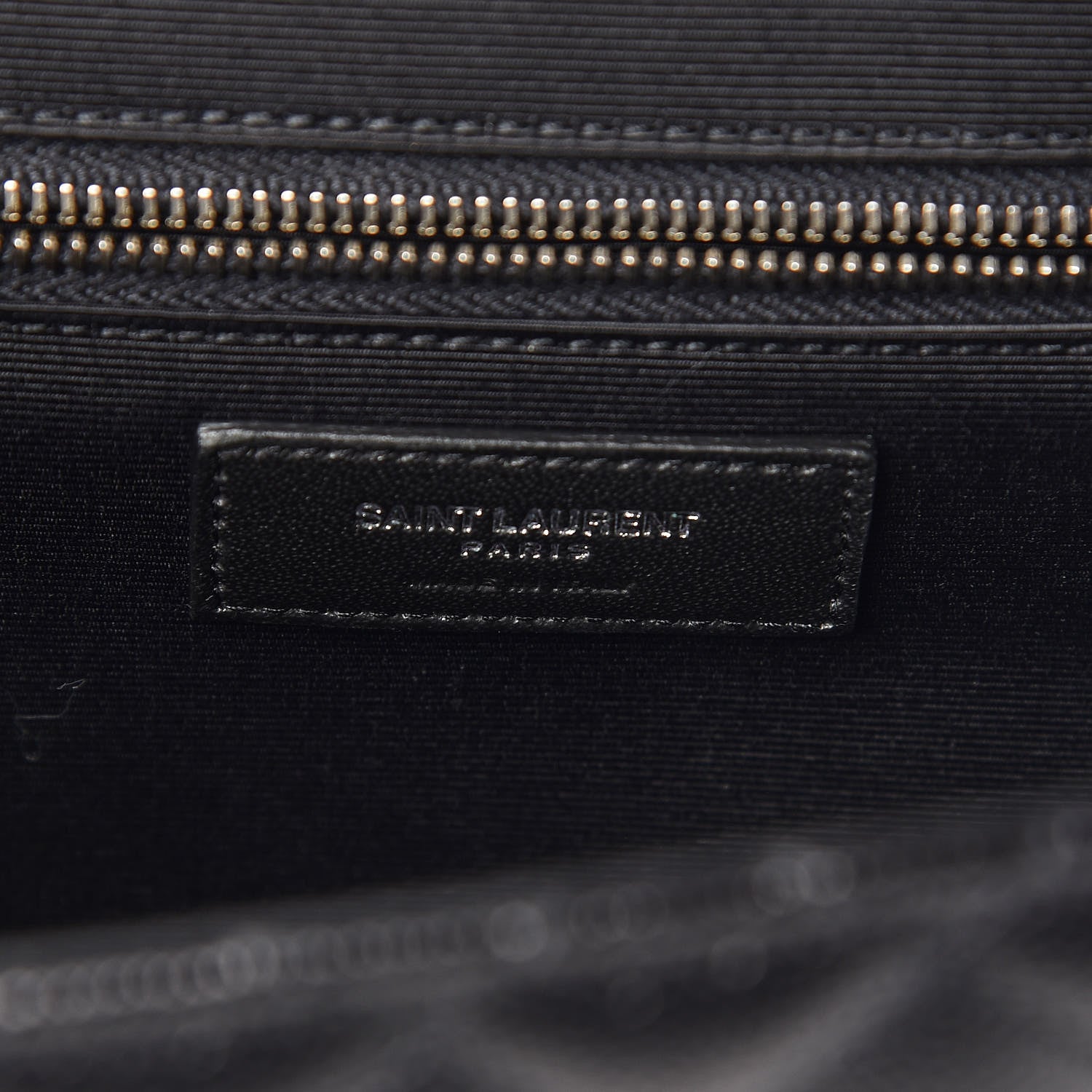 Saint Laurent Grain De Poudre Textured Mixed Matelasse Large Triquilt Monogram Satchel Black 7 of 8