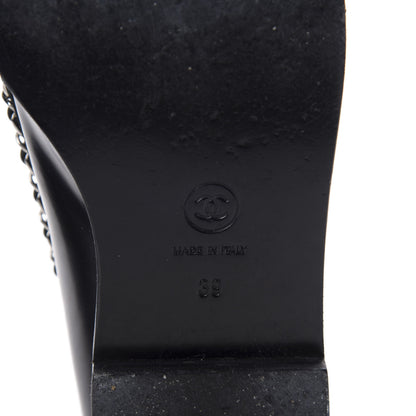 Chanel Calfskin Chain Mocassin Loafers 39 Black 8 of 11