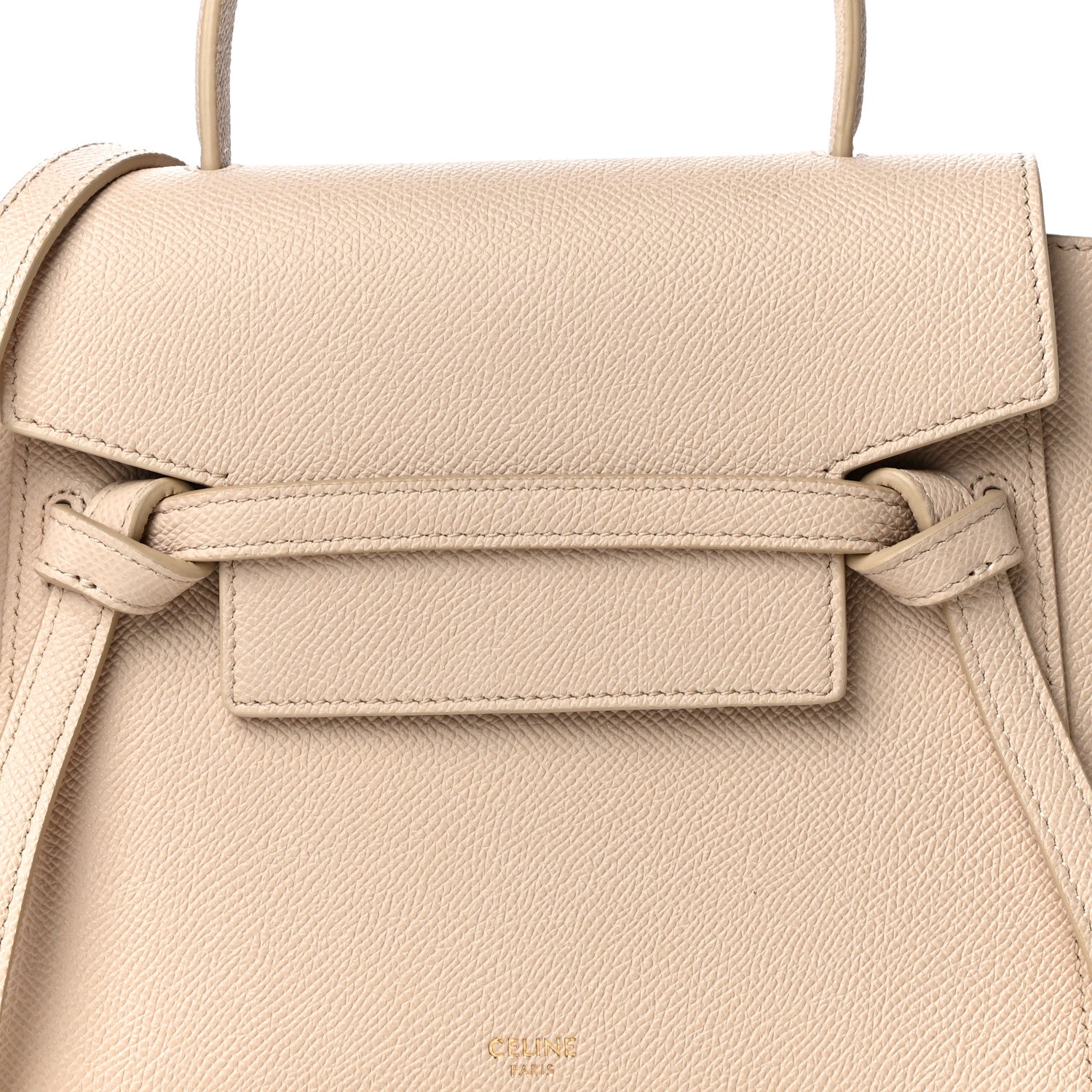 Celine Grained Calfskin Nano Belt Bag Powder 8 of 12