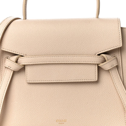 Celine Grained Calfskin Nano Belt Bag Powder 8 of 12