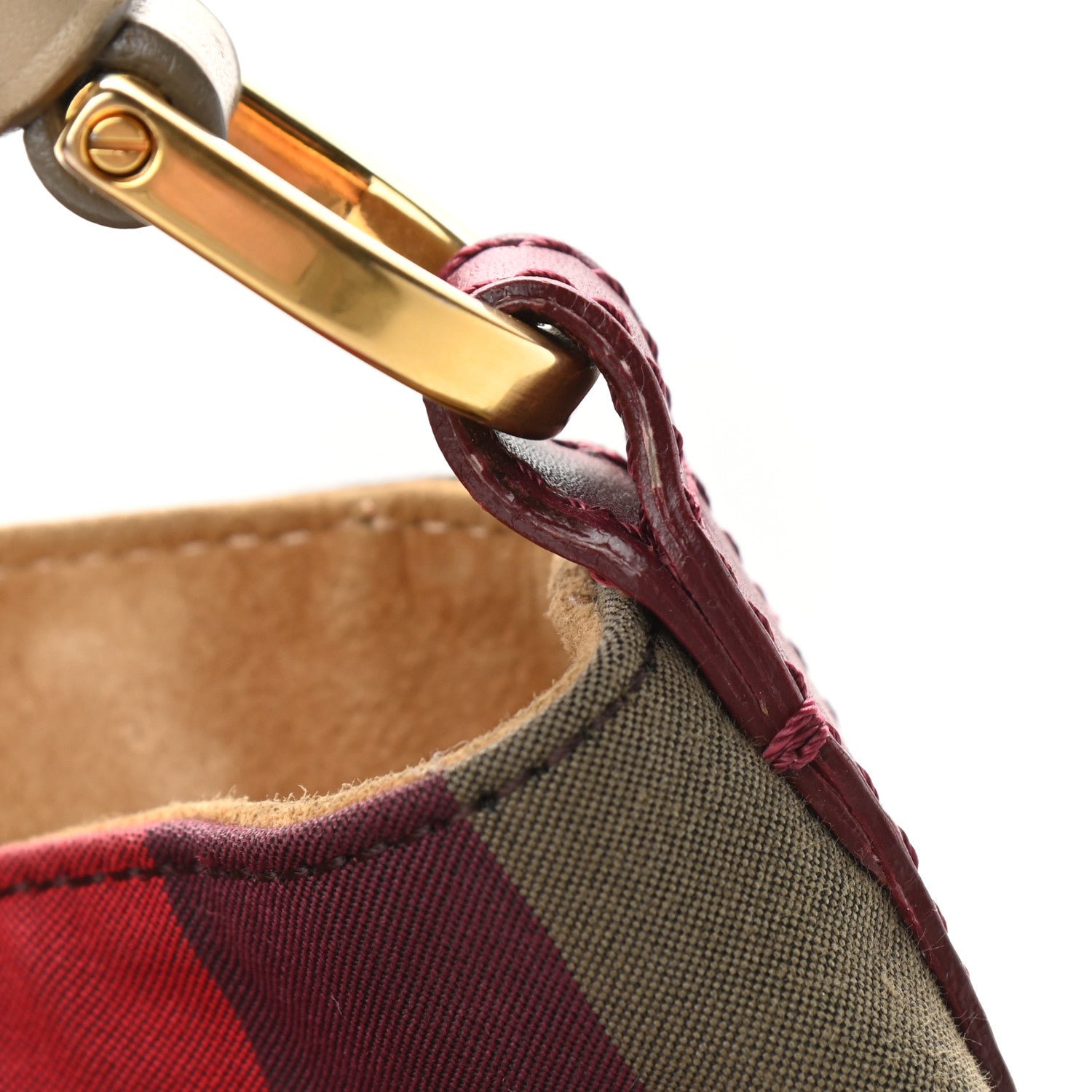 Fendi Canvas Striped Pequin Hobo Multicolor 13 of 16