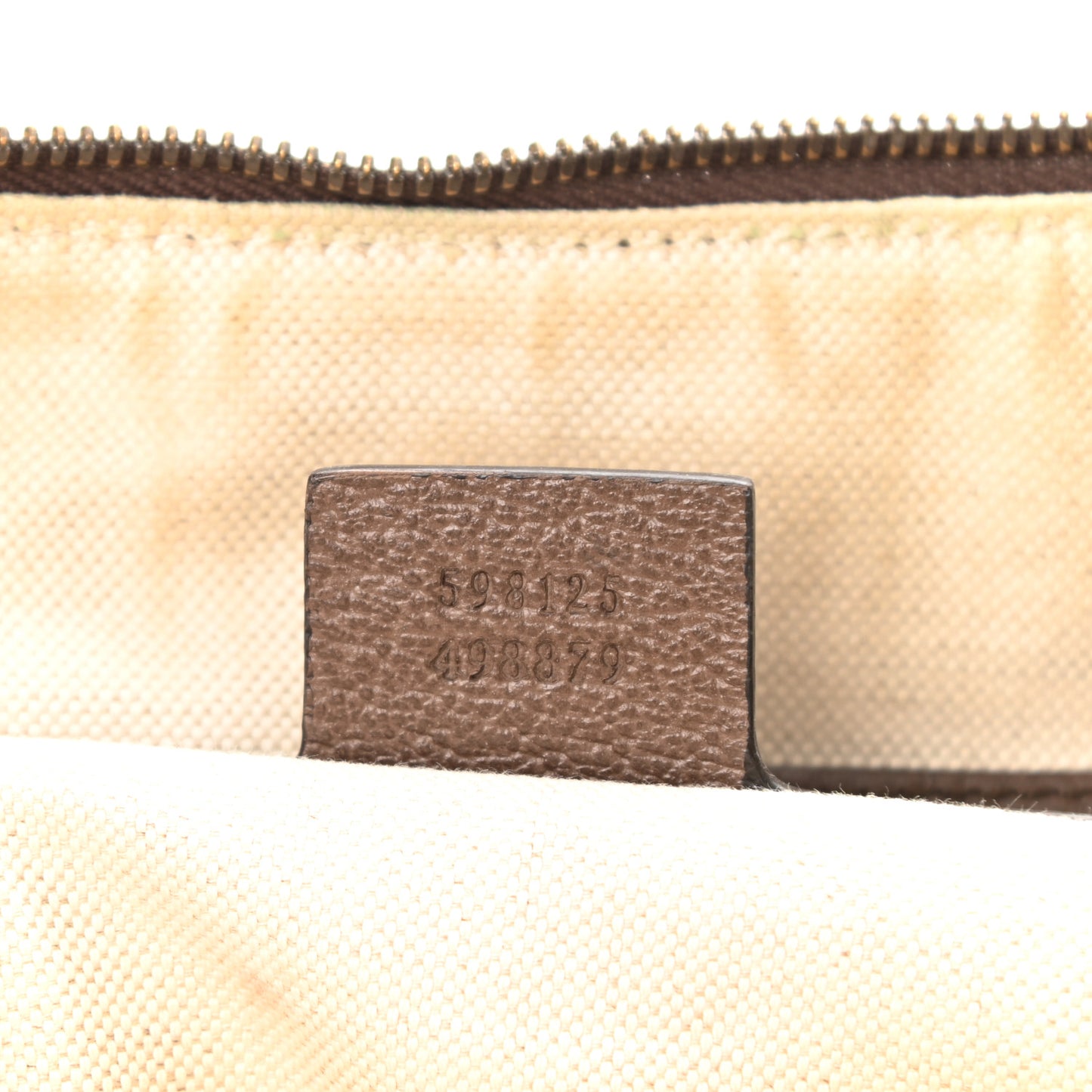 GG Supreme Monogram Web Small Ophidia Half Moon Hobo Brown