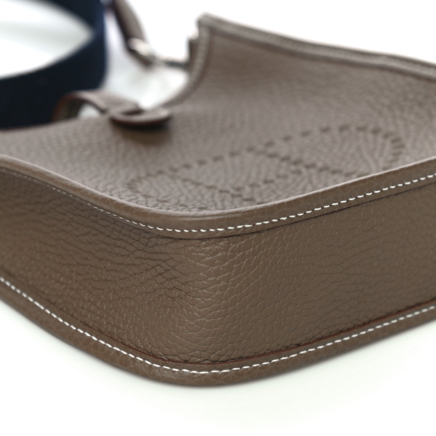 Hermes Taurillon Clemence Amazone Evelyne TPM Etoupe Bleu Indigo 8 of 12