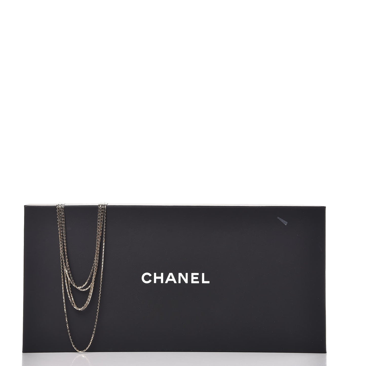 Crystal Pearl CC Long Multistrand Necklace Light Gold