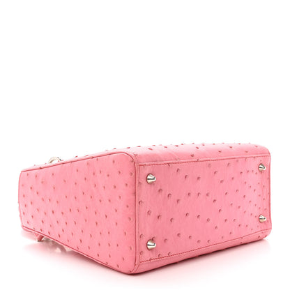 Christian Dior Ostrich Medium Lady Dior Pink 4 of 15