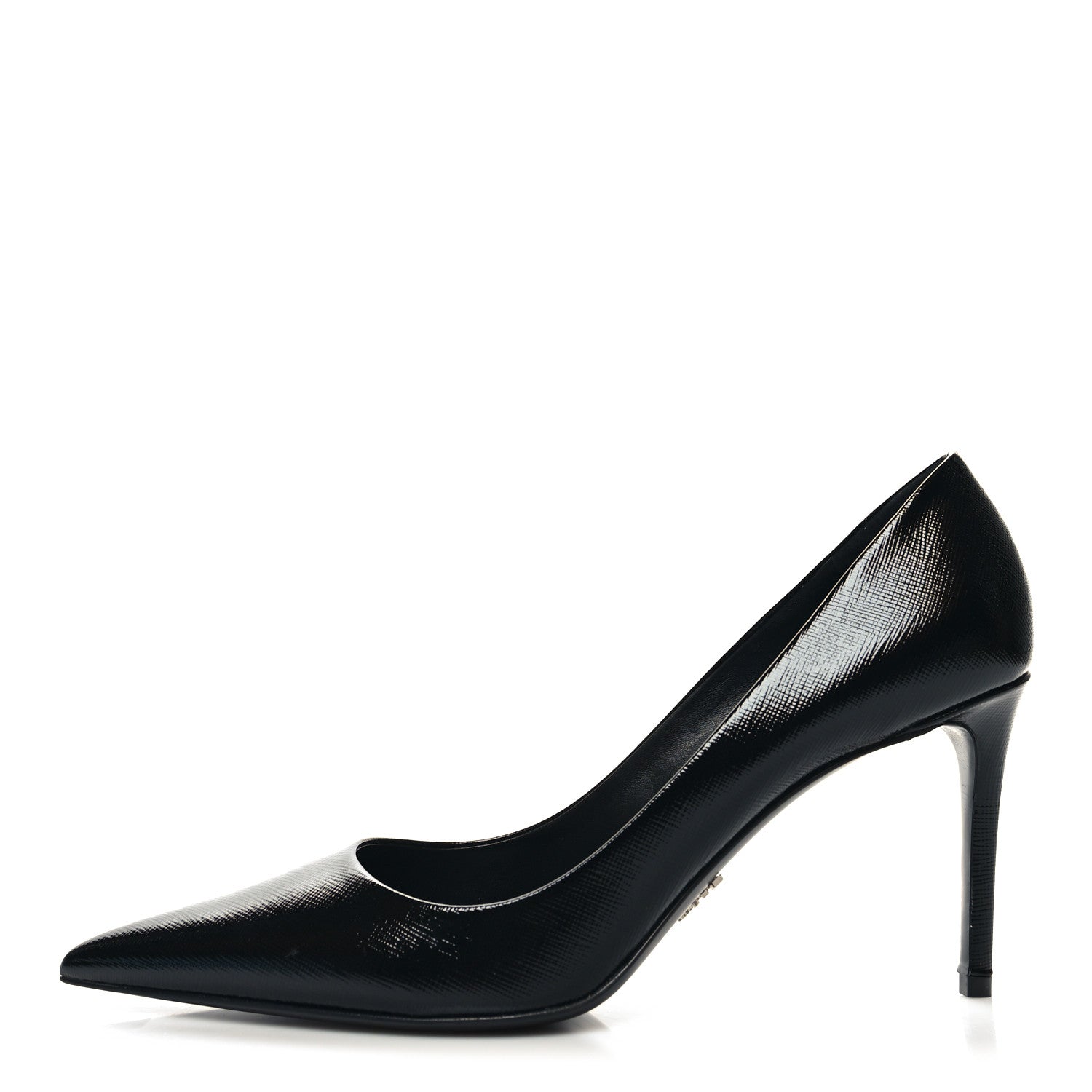 Prada Saffiano Patent Pumps 41 Black 1 of 7