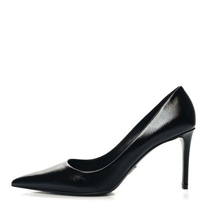 Prada Saffiano Patent Pumps 41 Black 1 of 7