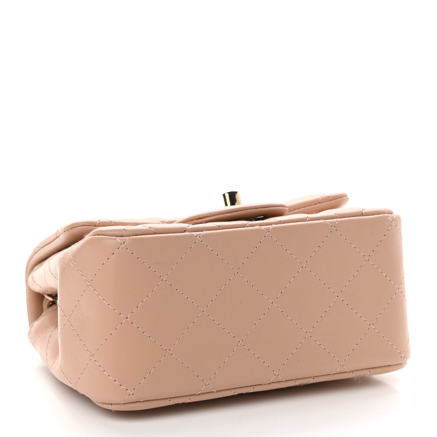 Chanel Lambskin Quilted Mini Square Flap Beige 4 of 9