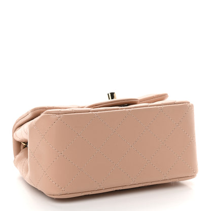 Chanel Lambskin Quilted Mini Square Flap Beige 4 of 9