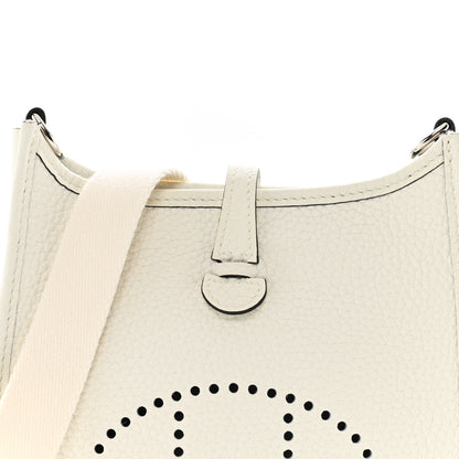 Hermes Taurillon Clemence Evelyne TPM New White 8 of 11