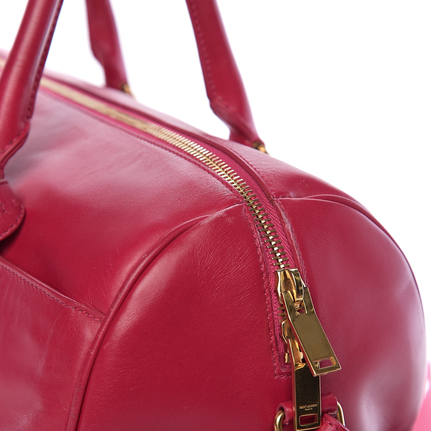 Saint Laurent Calfskin Classic Duffle 6 Fuchsia 11 of 15