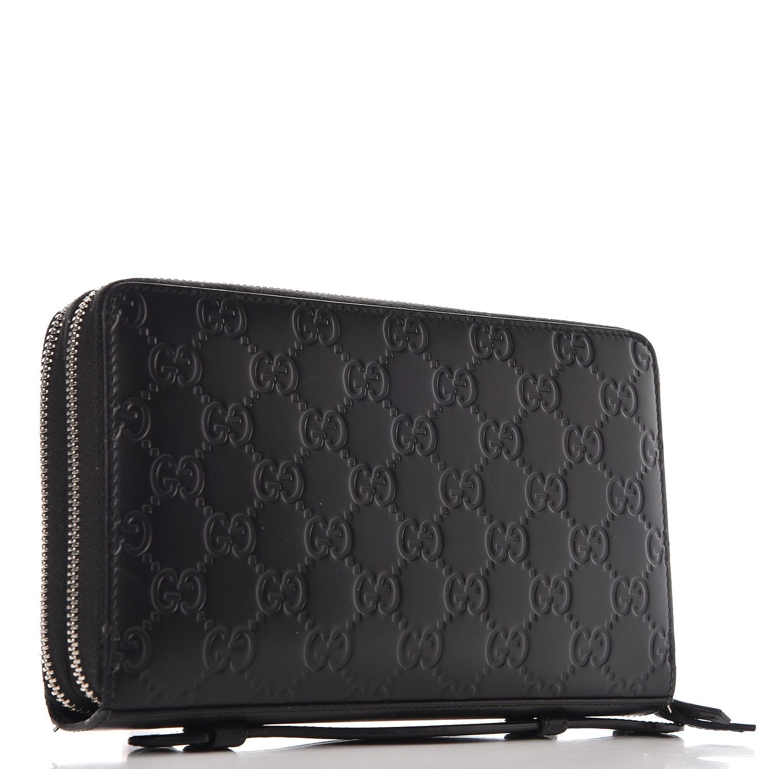 Gucci Guccissima Signature Travel Document Case Black 3 of 12