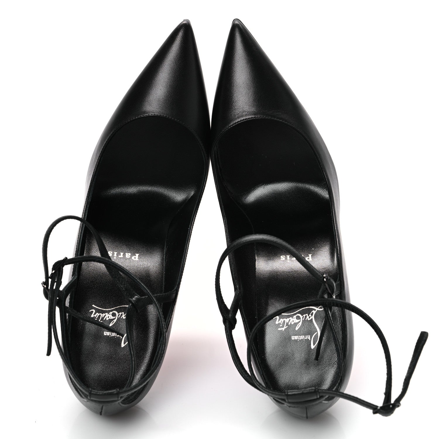 Christian Louboutin Nappa Conclusive 100 Ankle Strap Pumps 39 Black 2 of 9