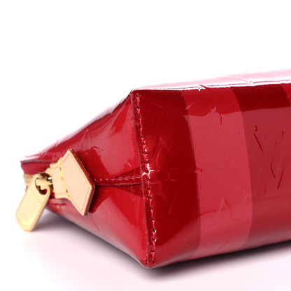 Louis Vuitton Vernis Rayures Cosmetic Pouch Pomme D'Amour 8 of 9