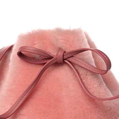 Mansur Gavriel Shearling Mini Bucket Bag Blush 7 of 9