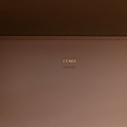 Fendi Vitello King Plexiglass Logo Embossed Medium Fendi Sunshine Shopper Tote Light Rose 6 of 10