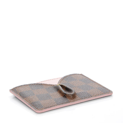 Louis Vuitton Damier Ebene Caissa Card Holder Rose Ballerine 4 of 8