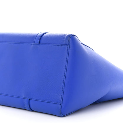Balenciaga Smooth Calfskin Logo Double Sided Small Everyday Tote Bleu Prim Black 9 of 11