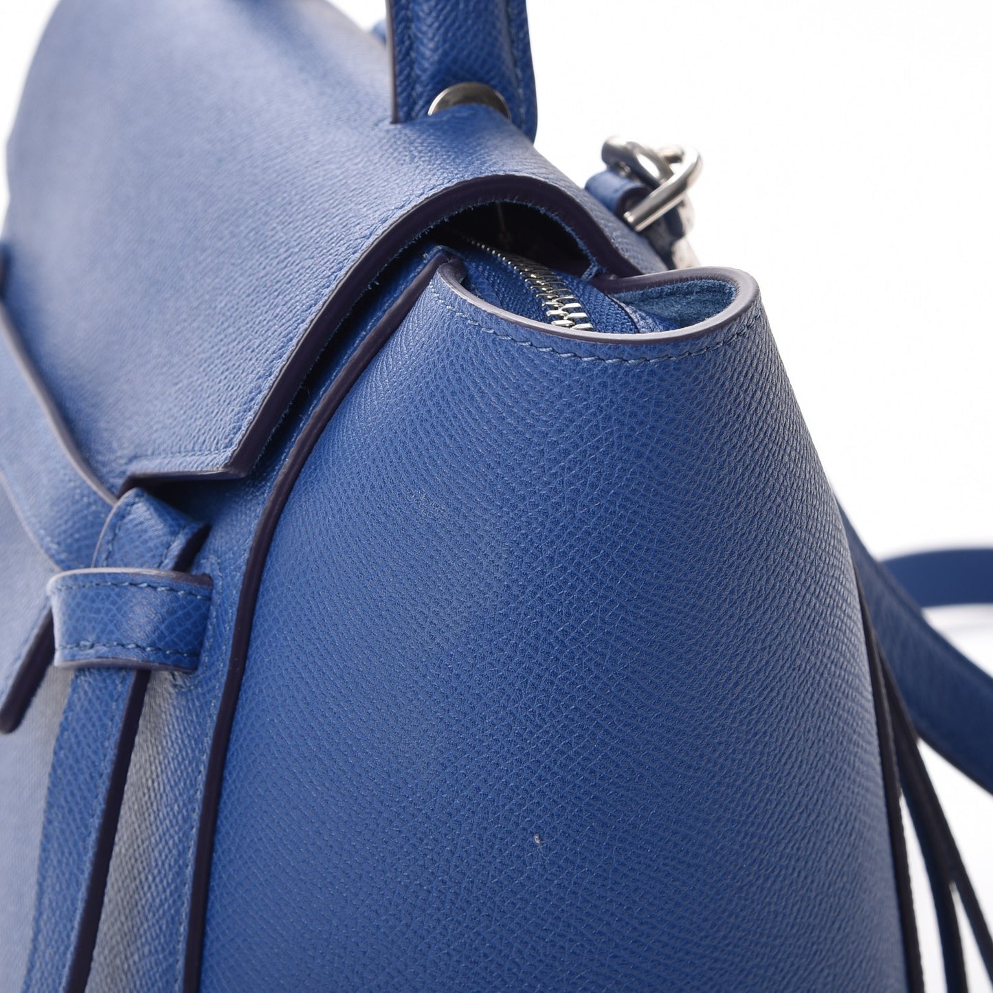 Baby Grained Calfskin Micro Belt Bag Lazuli