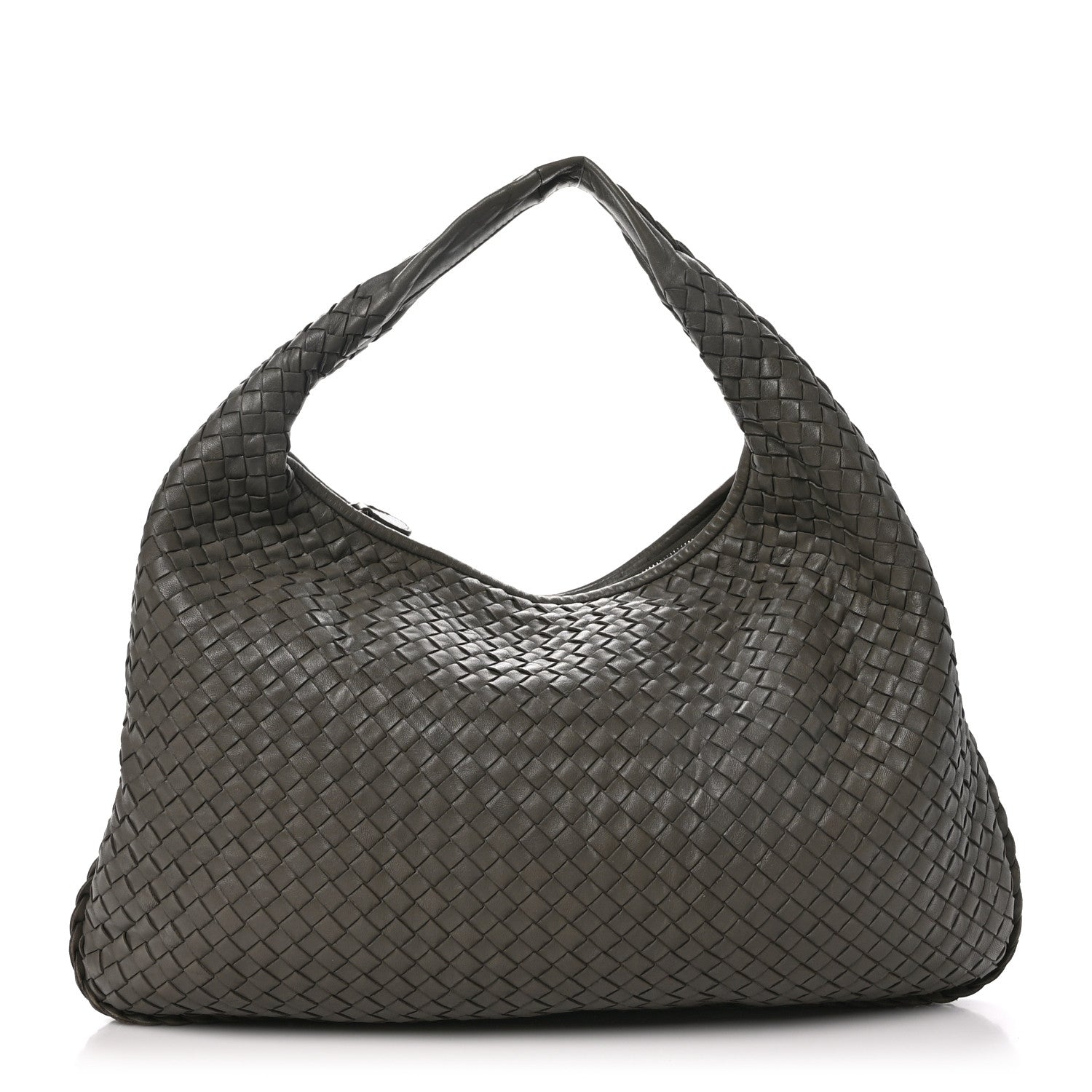 Bottega Veneta Nappa Intrecciato Large Veneta Hobo Grey 1 of 9