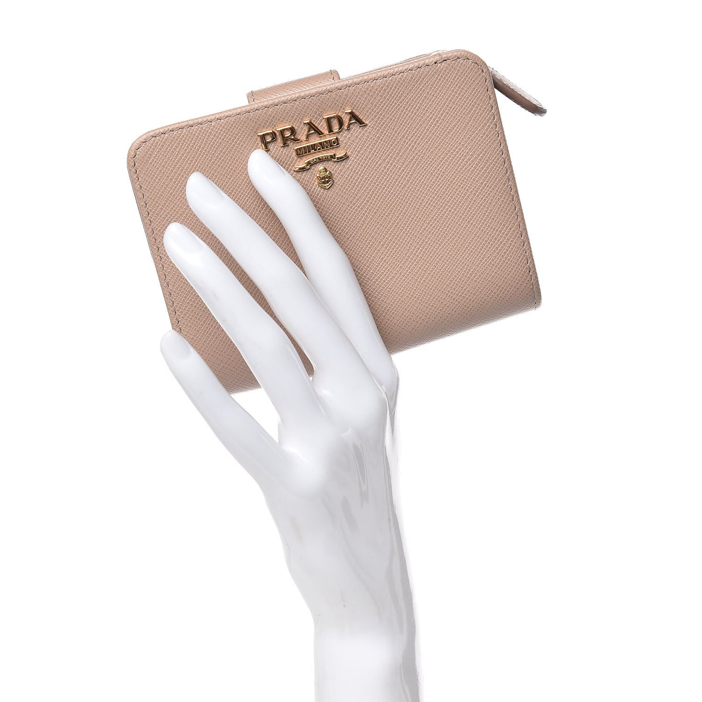 Saffiano Metal Compact Wallet Cipria