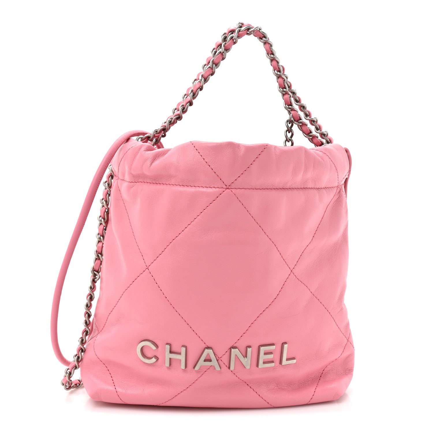 Chanel Shiny Calfskin Quilted Mini Chanel 22 Pink 1 of 10