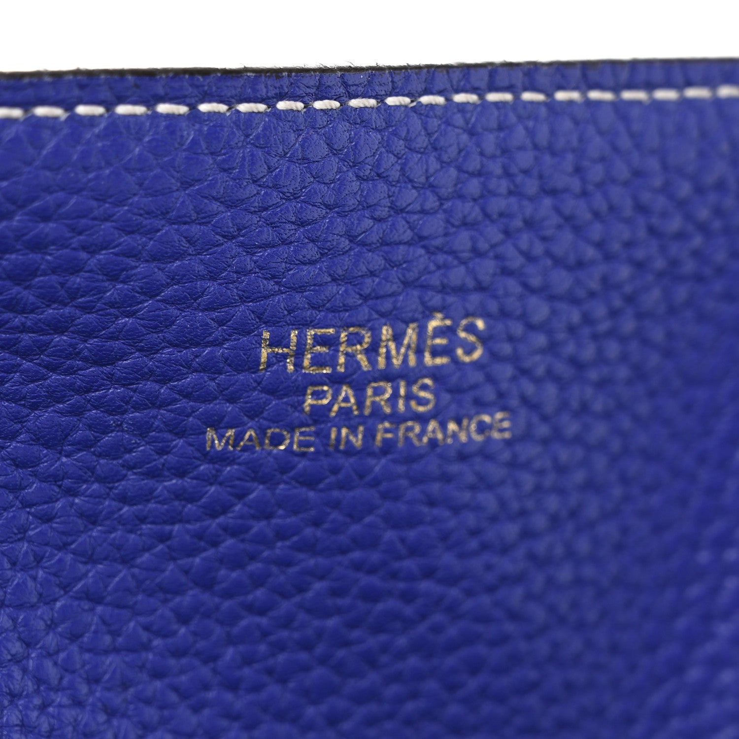 Hermes Taurillon Clemence Double Sens 36 Reversible Tote Graphite Bleu Electrique 6 of 14