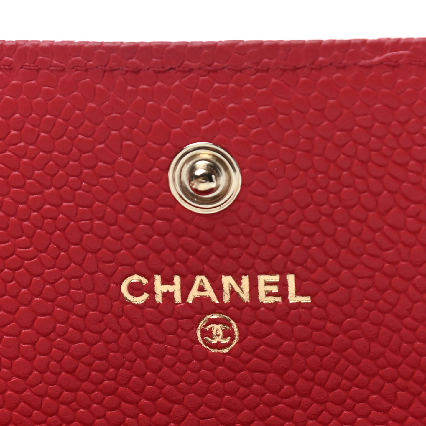 Caviar Quilted Boy Flap Wallet Red