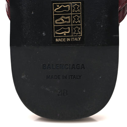 Balenciaga Agneau Arena Cagole Cosy Mules 38 Dark Red 8 of 11