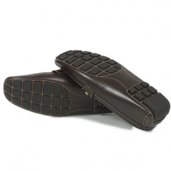 Louis Vuitton Leather Monte Carlo Loafers 9 Cacao Brown 4 of 13