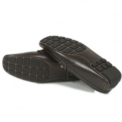 Louis Vuitton Leather Monte Carlo Loafers 9 Cacao Brown 4 of 13