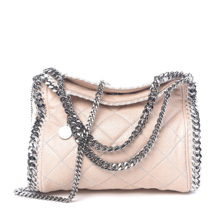 Stella McCartney Shaggy Deer Quilted Mini Falabella Fold Over Tote Powder 1 of 9