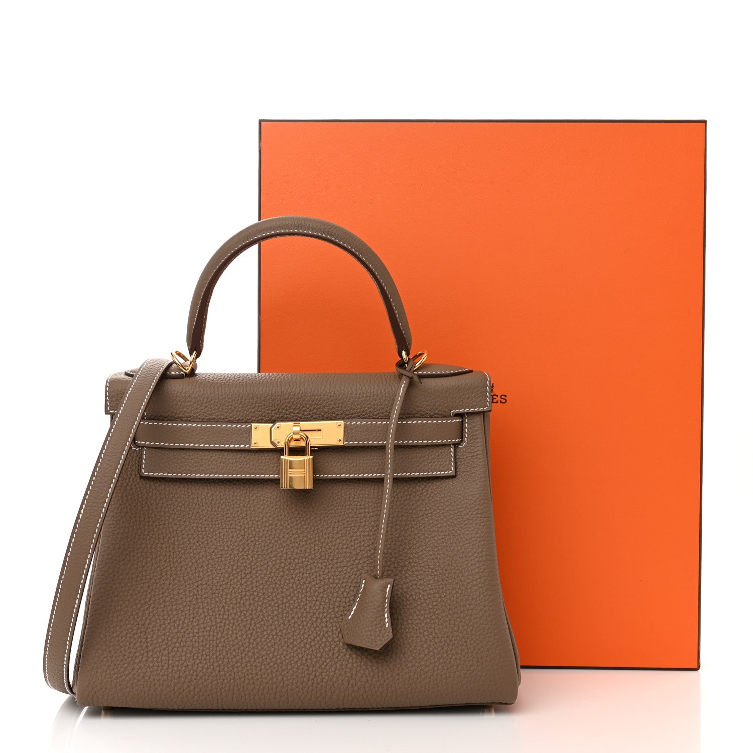 Hermes Togo Kelly Retourne 28 Etoupe 11 of 11