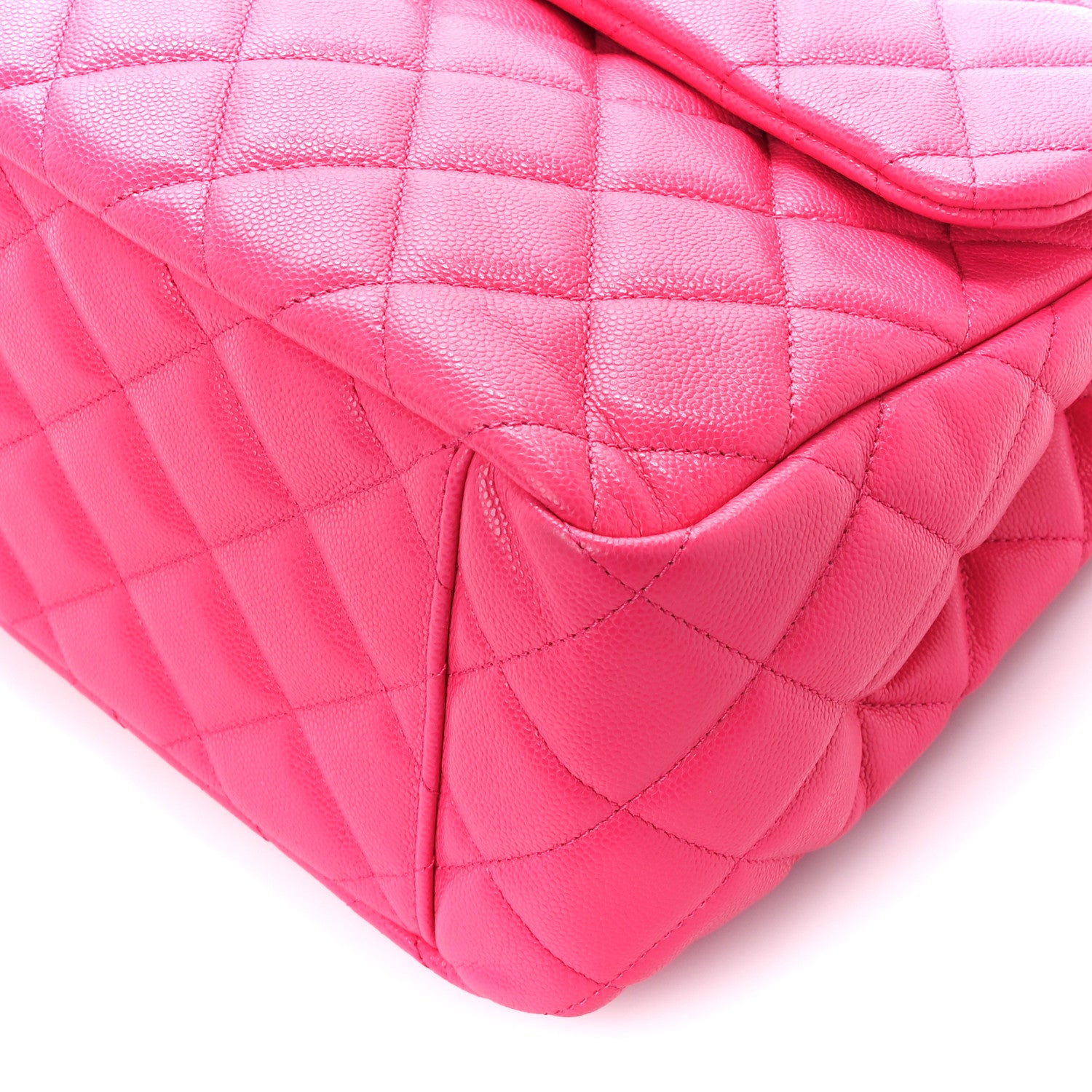 Chanel Caviar Quilted XXL Travel Flap Bag Dark Pink 11 of 11
