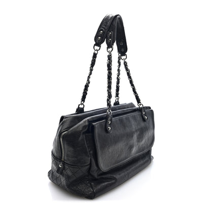 Chanel Glazed Caviar Pocket In The City Tote Brown 3 of 10
