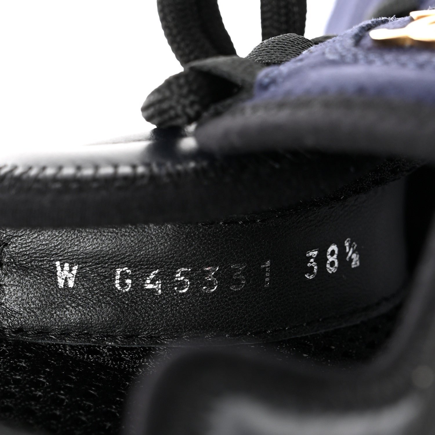 Chanel Suede Calfskin Nylon Grosgrain CC Sneakers 38.5 Navy Blue 7 of 9