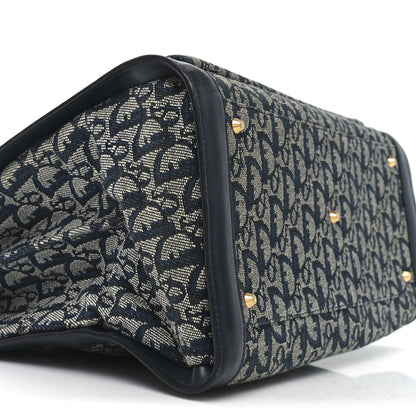 Christian Dior Monogram Calfskin Pocket Tote Navy Blue 9 of 10