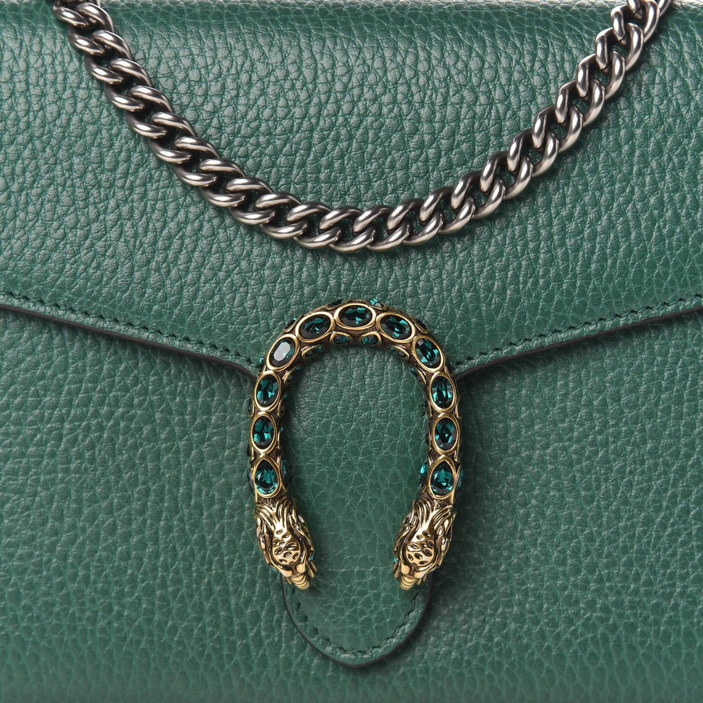 Calfskin Mini Dionysus Chain Wallet Emerald
