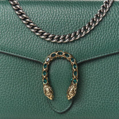 Gucci Calfskin Mini Dionysus Chain Wallet Emerald 7 of 8