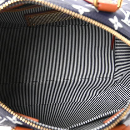 Louis Vuitton Calfskin Monogram Speedy P9 Bandouliere 30 Indigo 5 of 11