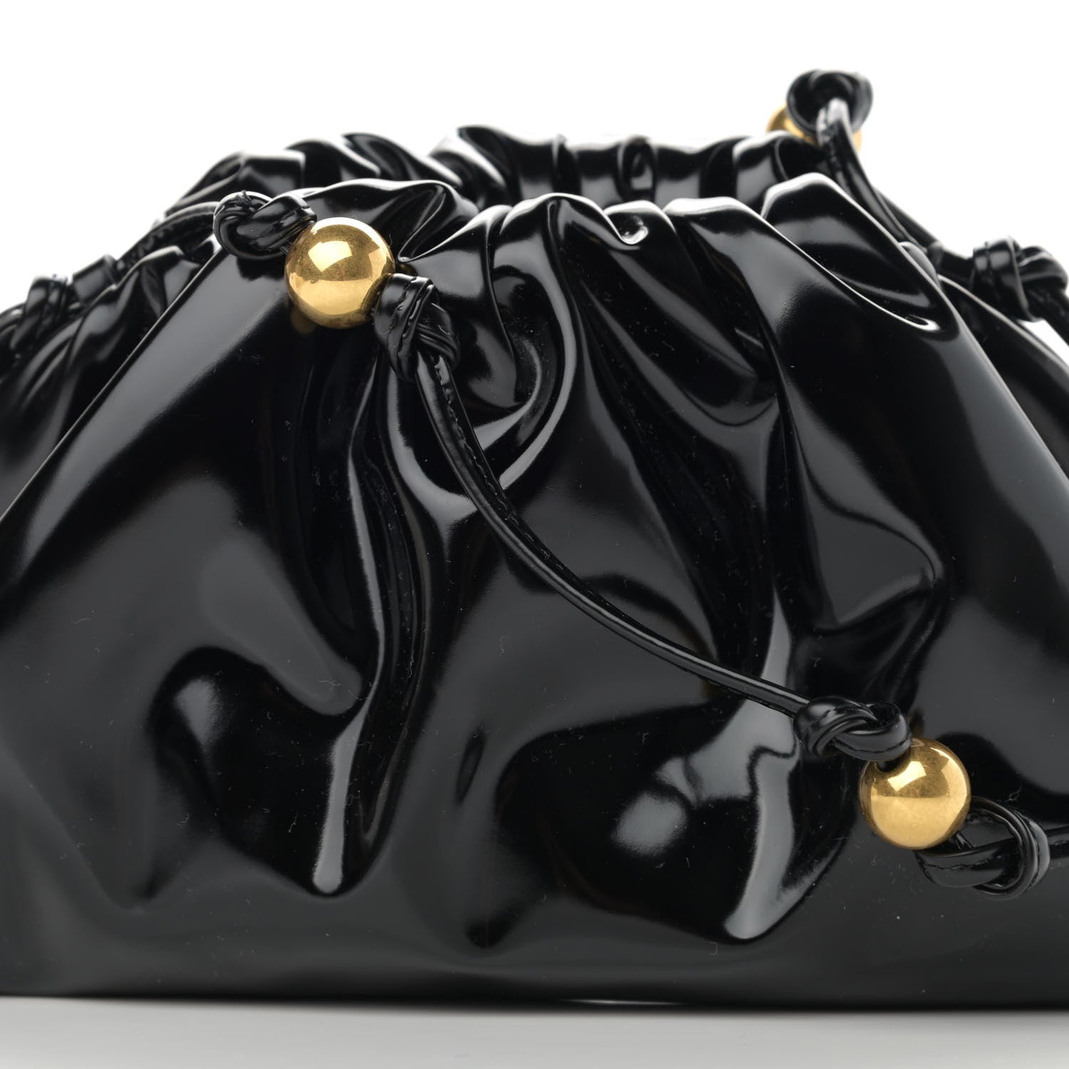 Bottega Veneta Brushed Calfskin The Mini Pouch Black 1096529