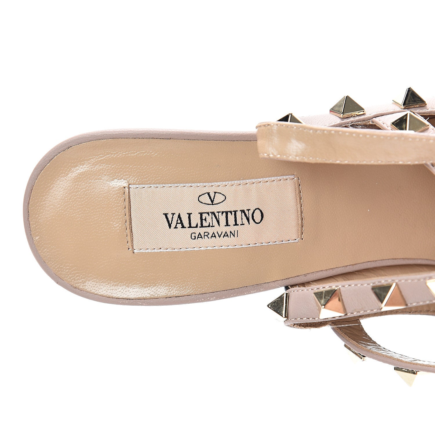 Valentino Garavani Nappa Rockstud Ankle Strap Pumps 38.5 Black Poudre 6 of 10