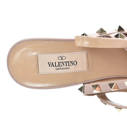 Valentino Garavani Nappa Rockstud Ankle Strap Pumps 38.5 Black Poudre 6 of 10